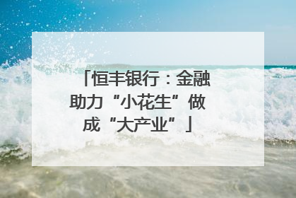恒丰银行：金融助力“小花生”做成“大产业”