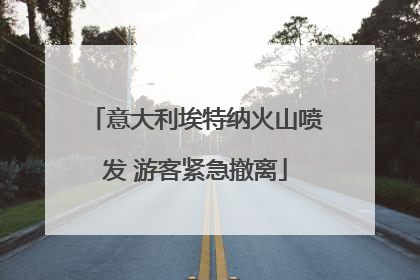 意大利埃特纳火山喷发 游客紧急撤离