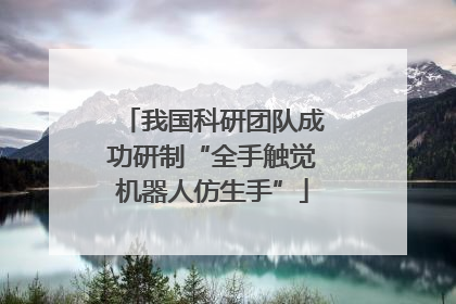 我国科研团队成功研制“全手触觉机器人仿生手”