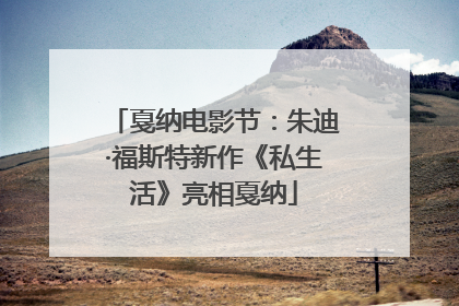 戛纳电影节：朱迪·福斯特新作《私生活》亮相戛纳