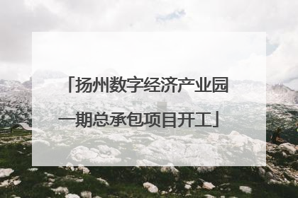 扬州数字经济产业园一期总承包项目开工