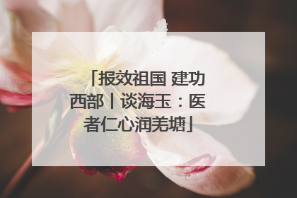 报效祖国 建功西部丨谈海玉：医者仁心润羌塘