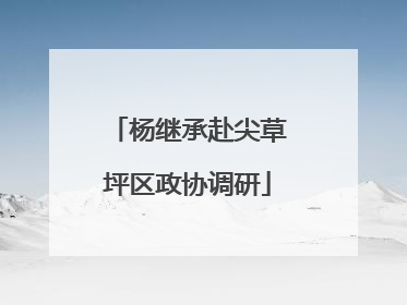 杨继承赴尖草坪区政协调研