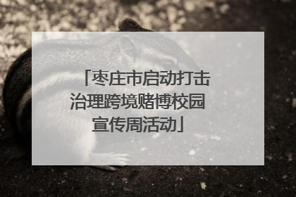 枣庄市启动打击治理跨境赌博校园宣传周活动