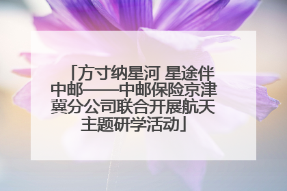 方寸纳星河 星途伴中邮——中邮保险京津冀分公司联合开展航天主题研学活动