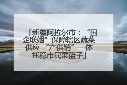 新疆阿拉尔市：“国企联姻”保障辖区蔬菜供应 “产供销”一体托稳市民菜篮子