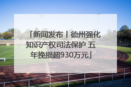 新闻发布丨德州强化知识产权司法保护 五年挽损超930万元