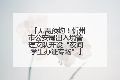无需预约！忻州市公安局出入境管理支队开设“夜间学生办证专场”