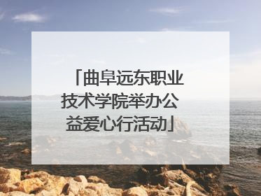 曲阜远东职业技术学院举办公益爱心行活动