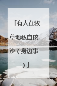 有人在牧草地私自挖沙（身边事）