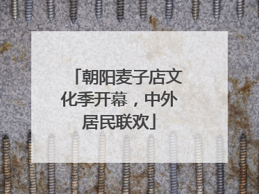 朝阳麦子店文化季开幕，中外居民联欢