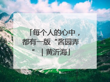 每个人的心中，都有一版“酱园弄”｜黄沂海