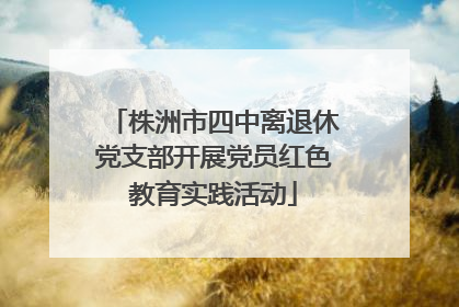 株洲市四中离退休党支部开展党员红色教育实践活动