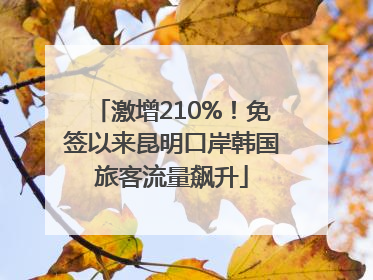 激增210%！免签以来昆明口岸韩国旅客流量飙升