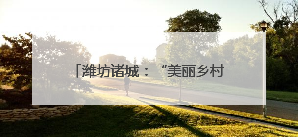 潍坊诸城：“美丽乡村”催生“美丽经济”