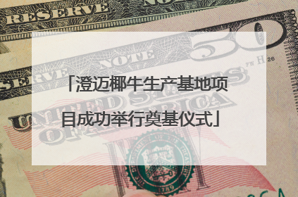 澄迈椰牛生产基地项目成功举行奠基仪式