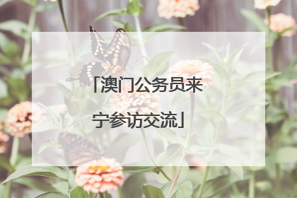 澳门公务员来宁参访交流