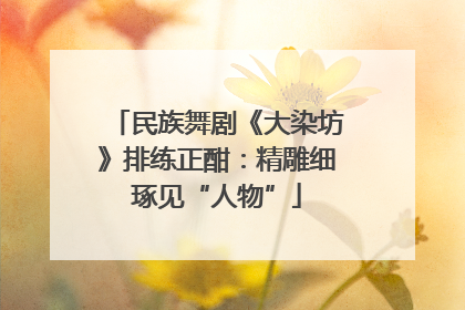 民族舞剧《大染坊》排练正酣：精雕细琢见“人物”