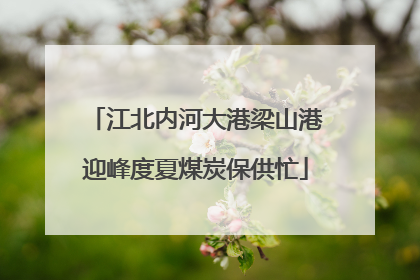 江北内河大港梁山港迎峰度夏煤炭保供忙