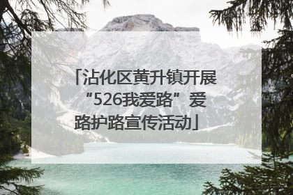 沾化区黄升镇开展“526我爱路”爱路护路宣传活动