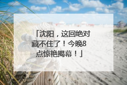 沈阳，这回绝对藏不住了！今晚8点惊艳揭幕！