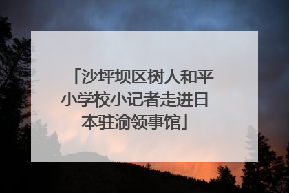 沙坪坝区树人和平小学校小记者走进日本驻渝领事馆