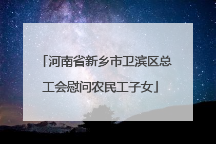 河南省新乡市卫滨区总工会慰问农民工子女