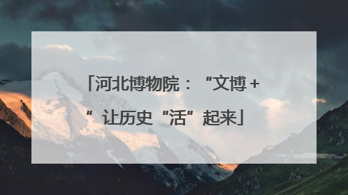 河北博物院：“文博＋”让历史“活”起来