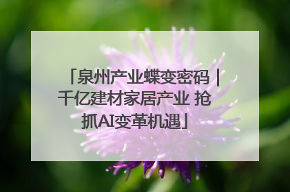 泉州产业蝶变密码｜千亿建材家居产业 抢抓AI变革机遇