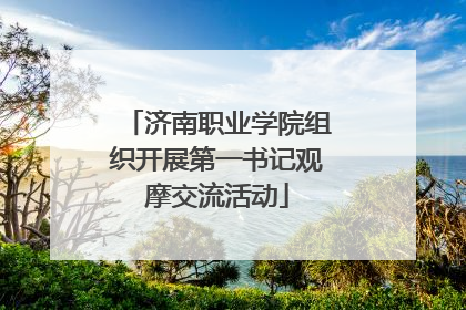 济南职业学院组织开展第一书记观摩交流活动
