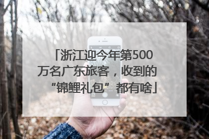 浙江迎今年第500万名广东旅客，收到的“锦鲤礼包”都有啥