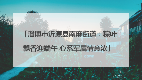 淄博市沂源县南麻街道：粽叶飘香迎端午 心系军属情意浓
