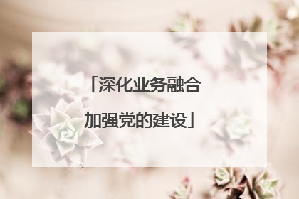 深化业务融合 加强党的建设