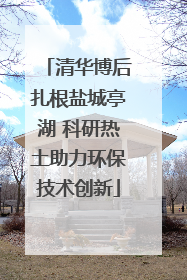 清华博后扎根盐城亭湖 科研热土助力环保技术创新
