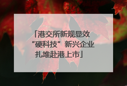港交所新规显效 “硬科技”新兴企业扎堆赴港上市