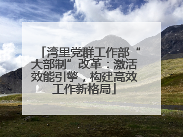 湾里党群工作部“大部制”改革：激活效能引擎，构建高效工作新格局