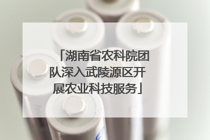 湖南省农科院团队深入武陵源区开展农业科技服务