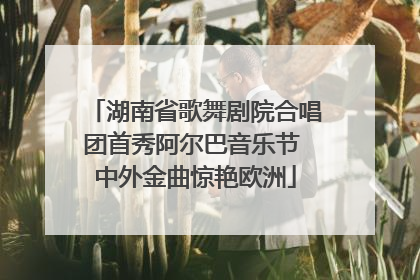 湖南省歌舞剧院合唱团首秀阿尔巴音乐节 中外金曲惊艳欧洲