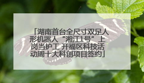 湖南首台全尺寸双足人形机器人“湘江1号”上岗当护工 开福区科技活动周十大科创项目签约