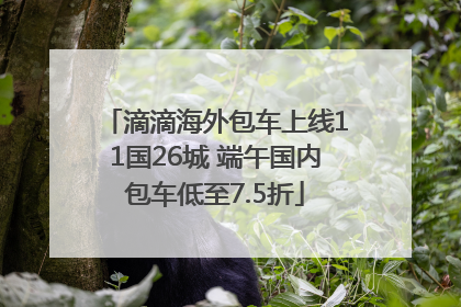 滴滴海外包车上线11国26城 端午国内包车低至7.5折