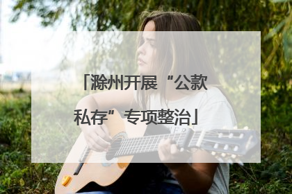 滁州开展“公款私存”专项整治
