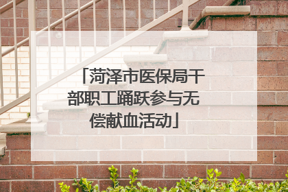 菏泽市医保局干部职工踊跃参与无偿献血活动