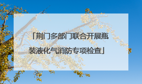 荆门多部门联合开展瓶装液化气消防专项检查