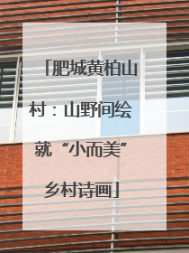 肥城黄柏山村：山野间绘就“小而美”乡村诗画