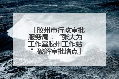 胶州市行政审批服务局：“张大为工作室胶州工作站”破解审批堵点