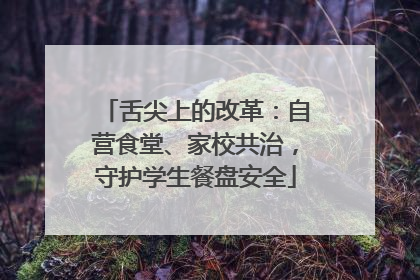 舌尖上的改革：自营食堂、家校共治，守护学生餐盘安全