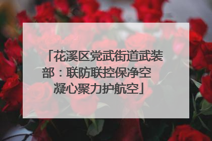 花溪区党武街道武装部：联防联控保净空 凝心聚力护航空