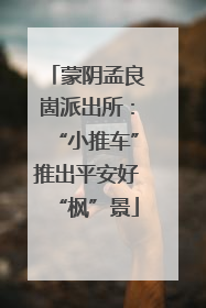 蒙阴孟良崮派出所：“小推车”推出平安好“枫”景