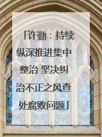 许勤：持续纵深推进集中整治 坚决纠治不正之风查处腐败问题