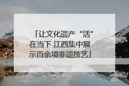 让文化遗产“活”在当下 江西集中展示百余项非遗技艺